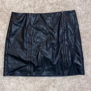 Kendall + Kylie Leather Skirt